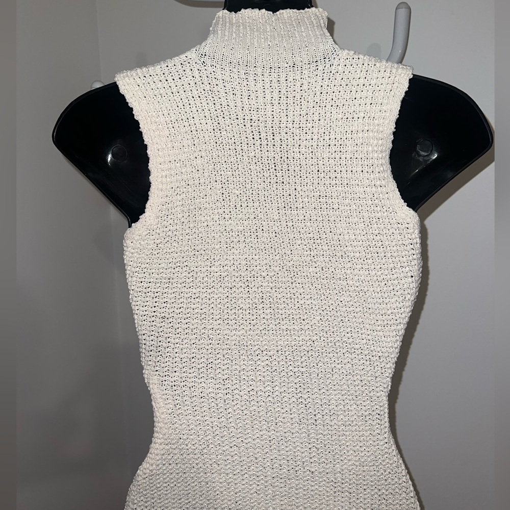 Elegant Cream Knit tassel Dress - Picture 4 of 6